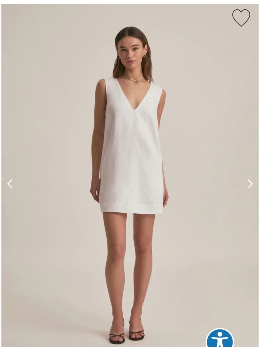 Favorite Daughter White V-Neck Mini Shift Dress